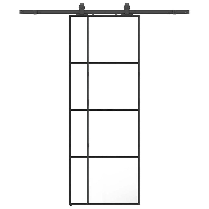 Ușă glisantă cu set de feronerie neagră 76x205 cm Sticlă ESG - WALTI WALTI