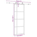 Ușă glisantă cu set de feronerie neagră 76x205 cm Sticlă ESG - WALTI WALTI