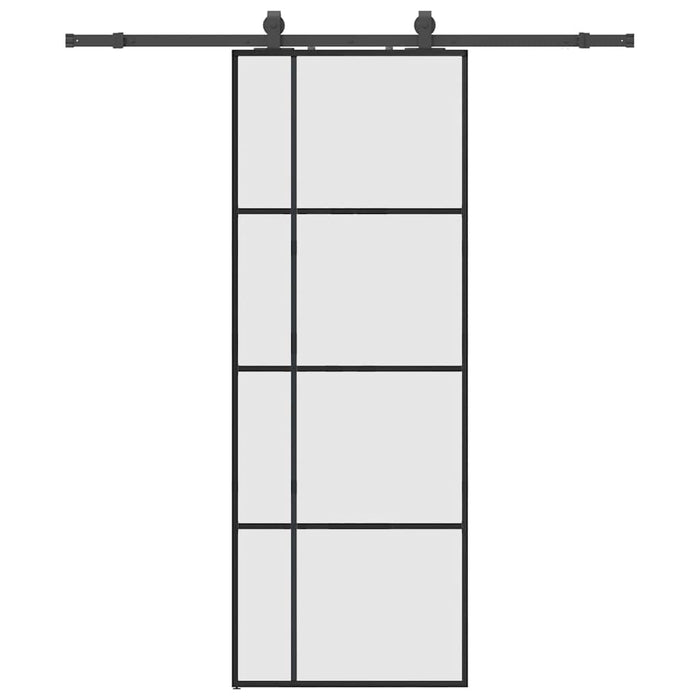 Ușă glisantă cu set de feronerie neagră 76x205 cm Sticlă ESG - WALTI WALTI