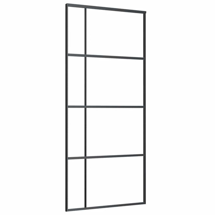 Ușă glisantă cu set de feronerie neagră 90x205 cm Sticlă ESG - WALTI WALTI