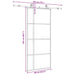 Ușă glisantă cu set de feronerie neagră 90x205 cm Sticlă ESG - WALTI WALTI