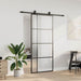 Ușă glisantă cu set de feronerie neagră 90x205 cm Sticlă ESG - WALTI WALTI
