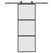 Ușă glisantă cu set feronerie neagră 76x205cm sticlă securizată - WALTI WALTI