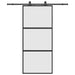 Ușă glisantă cu set feronerie neagră 90x205cm sticlă securizată - WALTI WALTI