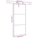 Ușă glisantă cu set feronerie neagră 90x205cm sticlă securizată - WALTI WALTI