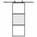 Ușă glisantă cu set feronerie neagră 76x205cm sticlă securizată - WALTI WALTI