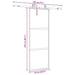Ușă glisantă cu set feronerie neagră 76x205cm sticlă securizată - WALTI WALTI