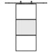 Ușă glisantă cu set feronerie neagră 90x205cm sticlă securizată - WALTI WALTI