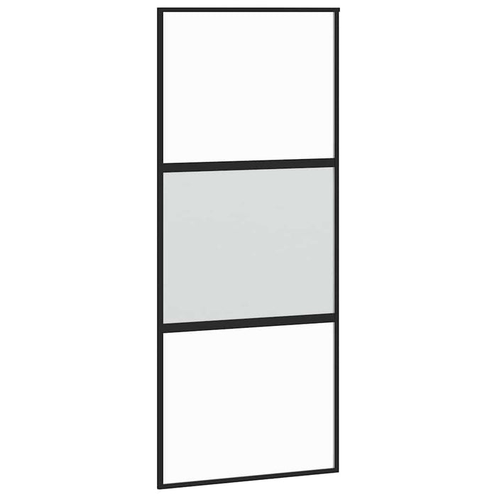 Ușă glisantă cu set feronerie neagră 90x205cm sticlă securizată - WALTI WALTI