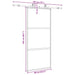 Ușă glisantă cu set feronerie neagră 90x205cm sticlă securizată - WALTI WALTI