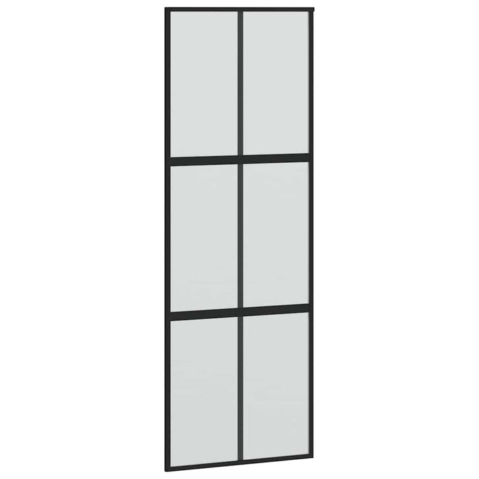 Ușă glisantă cu set feronerie neagră 76x205cm sticlă securizată - WALTI WALTI