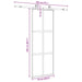 Ușă glisantă cu set feronerie neagră 76x205cm sticlă securizată - WALTI WALTI