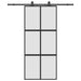 Ușă glisantă cu set feronerie neagră 90x205cm sticlă securizată - WALTI WALTI
