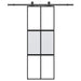 Ușă glisantă cu set feronerie neagră 76x205cm sticlă securizată - WALTI WALTI
