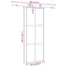 Ușă glisantă cu set feronerie neagră 76x205cm sticlă securizată - WALTI WALTI