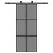 Ușă glisantă cu set feronerie neagră 90x205cm sticlă securizată - WALTI WALTI