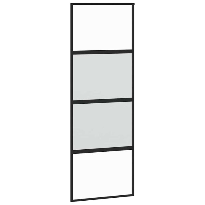 Ușă glisantă cu set feronerie neagră 76x205cm sticlă securizată - WALTI WALTI