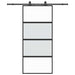Ușă glisantă cu set feronerie neagră 90x205cm sticlă securizată - WALTI WALTI