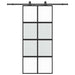 Ușă glisantă cu set feronerie neagră 90x205cm sticlă securizată - WALTI WALTI