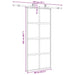 Ușă glisantă cu set feronerie neagră 90x205cm sticlă securizată - WALTI WALTI