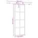 Ușă glisantă cu set feronerie neagră 76x205cm sticlă securizată - WALTI WALTI