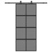 Ușă glisantă cu set feronerie neagră 90x205cm sticlă securizată - WALTI WALTI