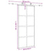 Ușă glisantă cu set feronerie neagră 90x205cm sticlă securizată - WALTI WALTI