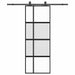 Ușă glisantă cu set feronerie neagră 76x205cm sticlă securizată - WALTI WALTI
