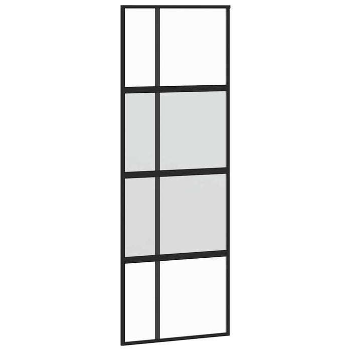 Ușă glisantă cu set feronerie neagră 76x205cm sticlă securizată - WALTI WALTI