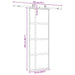 Ușă glisantă cu set feronerie neagră 76x205cm sticlă securizată - WALTI WALTI