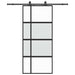 Ușă glisantă cu set feronerie neagră 90x205cm sticlă securizată - WALTI WALTI