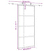 Ușă glisantă cu set feronerie neagră 90x205cm sticlă securizată - WALTI WALTI