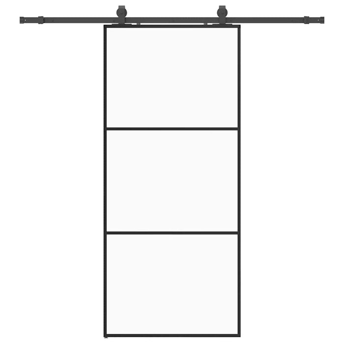 Ușă glisantă cu set de feronerie neagră 90x205 cm Sticlă ESG - WALTI WALTI