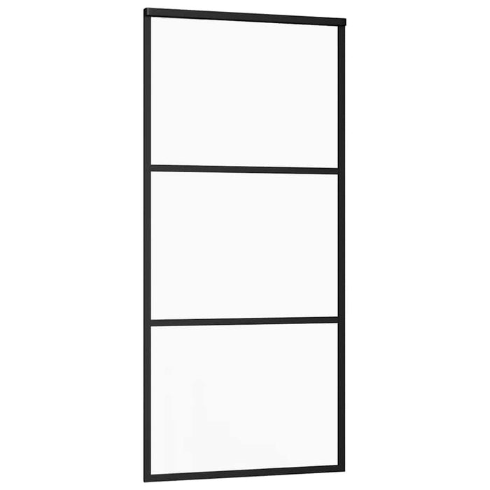 Ușă glisantă cu set de feronerie neagră 90x205 cm Sticlă ESG - WALTI WALTI