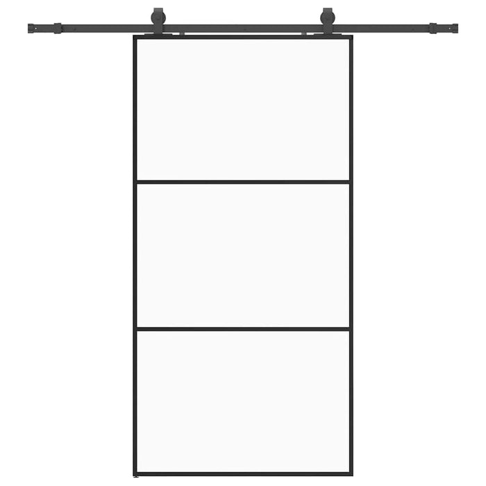 Ușă glisantă cu set de feronerie neagră 102x205 cm Sticlă ESG - WALTI WALTI