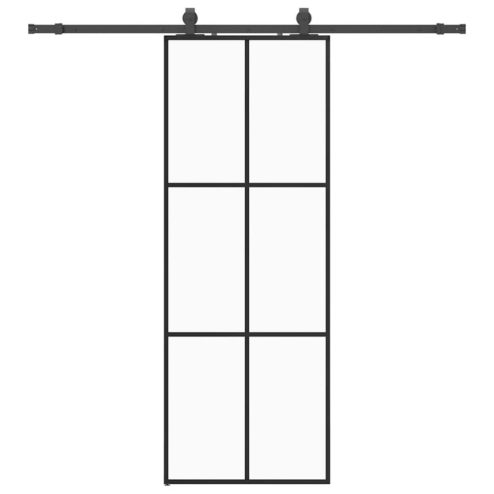 Ușă glisantă cu set de feronerie neagră 76x205 cm Sticlă ESG - WALTI WALTI