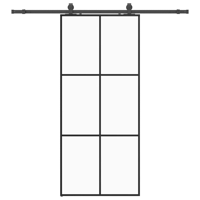 Ușă glisantă cu set de feronerie neagră 90x205 cm Sticlă ESG - WALTI WALTI