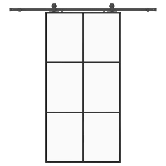 Ușă glisantă cu set de feronerie neagră 102x205 cm Sticlă ESG - WALTI WALTI