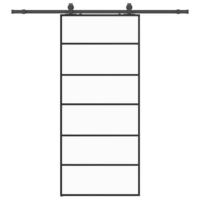 Ușă glisantă cu set de feronerie neagră 90x205 cm Sticlă ESG - WALTI WALTI