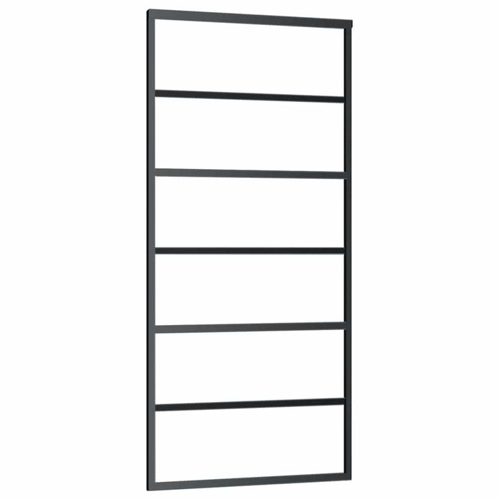 Ușă glisantă cu set de feronerie neagră 90x205 cm Sticlă ESG - WALTI WALTI