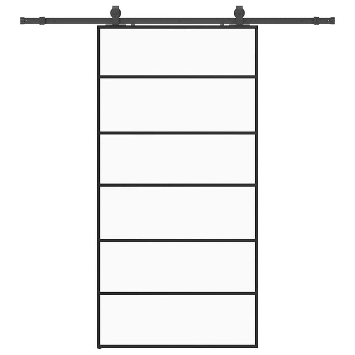 Ușă glisantă cu set de feronerie neagră 102x205 cm Sticlă ESG - WALTI WALTI