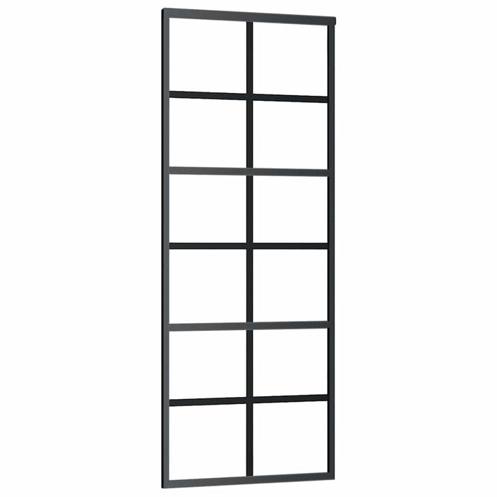 Ușă glisantă cu set de feronerie neagră 76x205 cm Sticlă ESG - WALTI WALTI