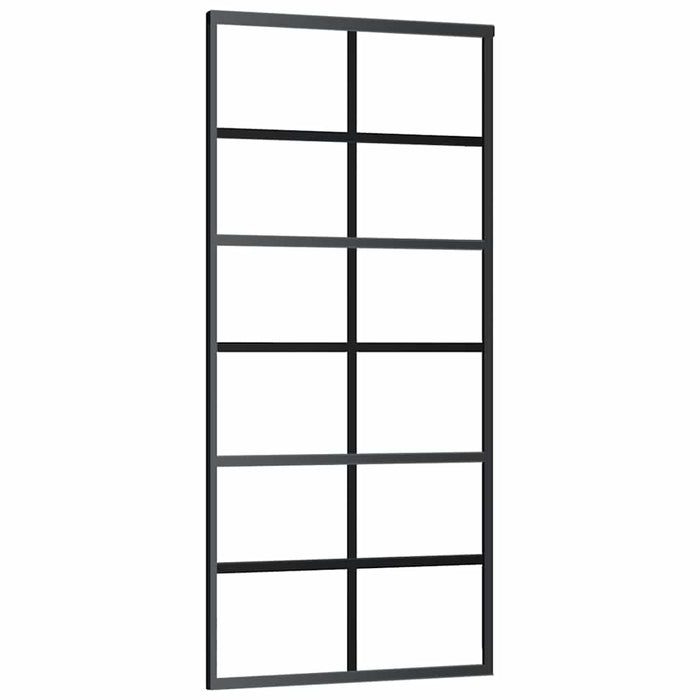 Ușă glisantă cu set de feronerie neagră 90x205 cm Sticlă ESG - WALTI WALTI