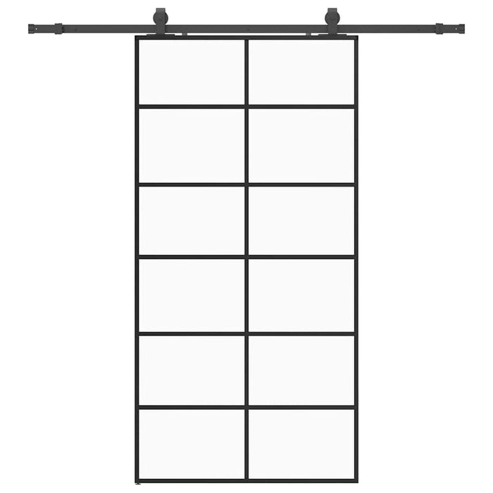Ușă glisantă cu set de feronerie neagră 102x205 cm Sticlă ESG - WALTI WALTI