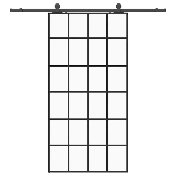 Ușă glisantă cu set de feronerie neagră 102x205 cm Sticlă ESG - WALTI WALTI