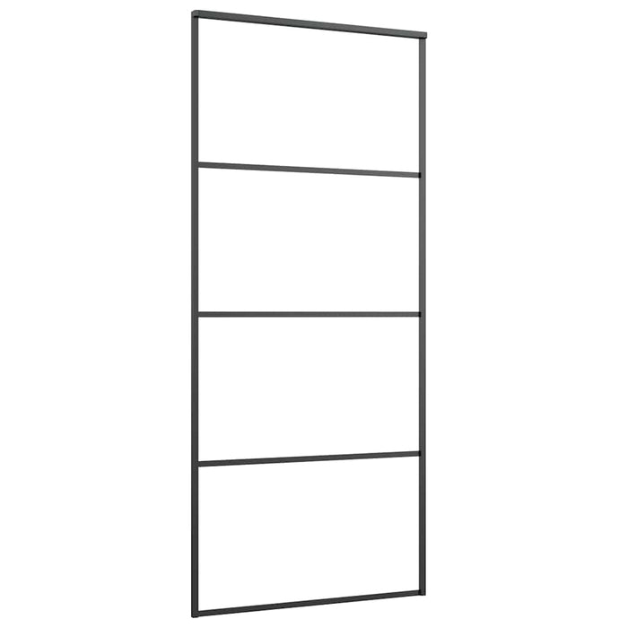 Ușă glisantă cu set de feronerie neagră 90x205 cm Sticlă ESG - WALTI WALTI