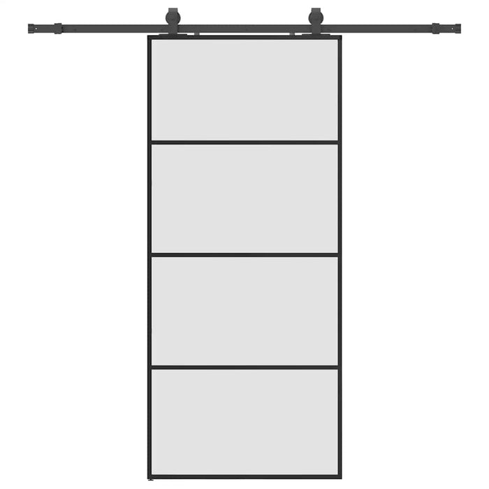 Ușă glisantă cu set de feronerie neagră 90x205 cm Sticlă ESG - WALTI WALTI