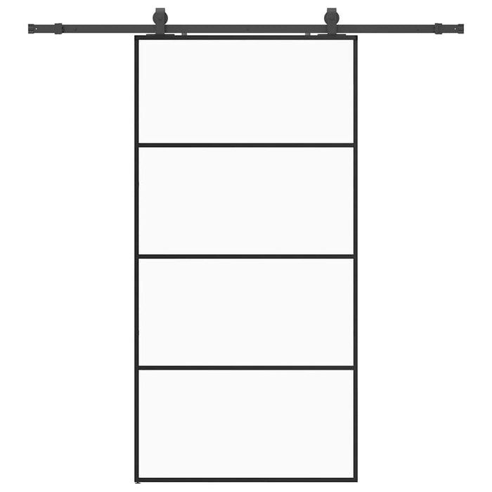 Ușă glisantă cu set de feronerie neagră 102,5x205 cm Sticlă ESG - WALTI WALTI