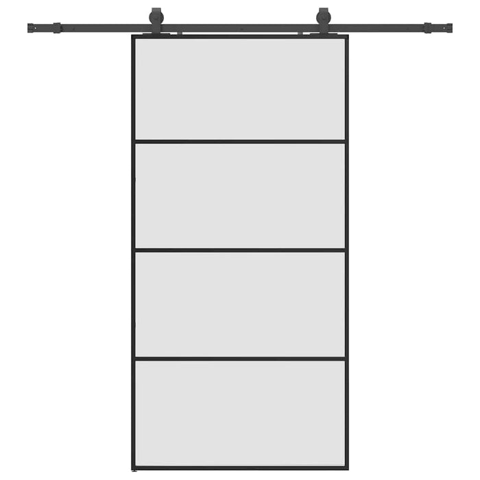 Ușă glisantă cu set de feronerie neagră 102,5x205 cm Sticlă ESG - WALTI WALTI