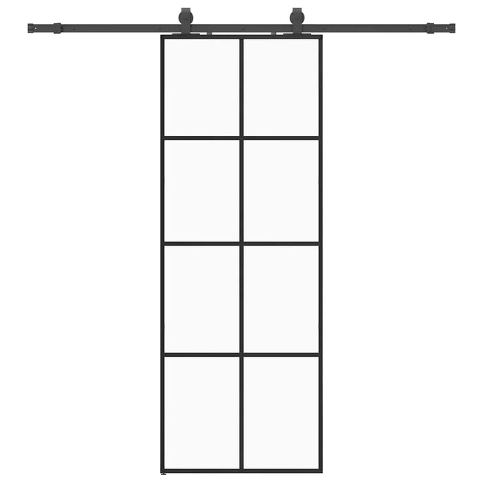 Ușă glisantă cu set de feronerie neagră 76x205 cm Sticlă ESG - WALTI WALTI
